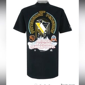 Starter - Pittsburgh Penguins Patrick Division Champs T-Shirt 1993 XL